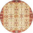 thumbnail image 1 of Ahgly Company Indoor Round Abstract Brown Gold Oriental Area Rugs, 7' Round, 1 of 6