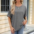 thumbnail image 1 of DPTALR Womens Print Tops Short Sleeve Out Blouse Funny Round Neck T-Shirt Tops, 1 of 7