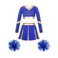thumbnail image 1 of Aislor Uniforme de Cheerleading pour Filles Enfants Tenues de Cheer Patchwork Métallique Costume de Compétition Performance C02 10, 1 of 5