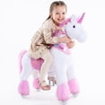 thumbnail image 1 of PonyCycle Ride-On Unicorn Toy for Kids, Plush Riding Toy with Sound & Hand Brake, Kid-Powered, Ages 4–7, Pink, Ux402, 1 of 10