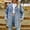 Blue, variant on VKOYWKM Womens Oversized Jean Jacket Fall Long Sleeve Jean Outerwear Collared Button Down Denim Jacket Loose Boyfriend Trucker Jacket with Pockets