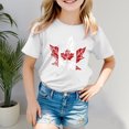 thumbnail image 2 of PMVFHDE Canada T-Shirt Imprimé Feuille d'Érable pour la Fête du, Manches Courtes, Col Rond, Été, Coupe Décontractée, Basique, 2 of 4