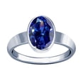 thumbnail image 1 of Divya Shakti 10.25-10.50 Carat Tanzanite Stone Silver Plain Design Ring(4.5), 1 of 4