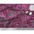 thumbnail image 3 of Soimoi Pink Modal Satin Fabric Fish & Leopard Animal Skin Fabric Prints By Yard 42 Inch Wide, 3 of 3