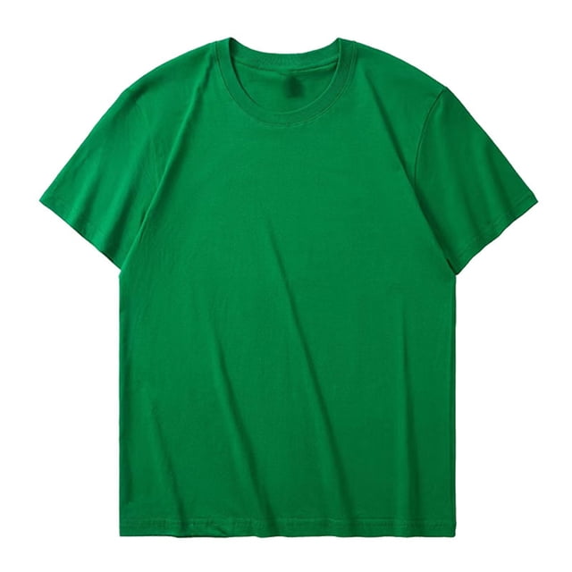 Pisexur T Shirts for Man , Hommes Couleur Unie Mode Décontractée Ventilée Col Rond Exercice Manches Courtes Haut Vert, 2TG Chemises de Golf Hommes & Chemises Hommes