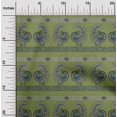 thumbnail image 1 of oneOone Cotton Flex Fabric Peacock Block Printed Craft Fabric BTY 40 Inch Wide, 1 of 4