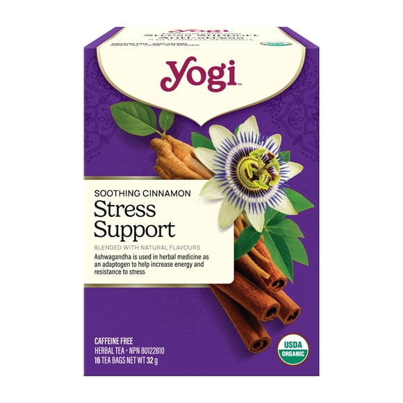Yogi Soothing Cinnamon Stress Support, Caffeine-Free Herbal Tea Bags