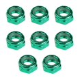 thumbnail image 1 of 8pcs Longboard Screw Nuts Skateboard Truck Axle Screw Nuts Replacement Green, 1 of 7