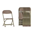 thumbnail image 1 of 10 Pk. Kids Brown Plastic Folding Chair, 1 of 9