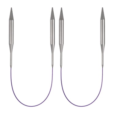 Uxcell 2 Pcs Aiguilles à Tricoter Circulaires 15,75 Pouces Acier Inoxydable US 15/10,0 mm Aiguilles à Tricoter 4,33 Pouces pour Tricot Rapide Pointe à Pointe Manches de Chandail Encolure Foulards Colliers