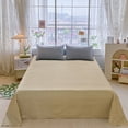 thumbnail image 4 of 1 Pce Drap de Lit en Polyester Uni 86,6 X 90,6 Pouces - Drap-Housse Doux Lavable Résistant à la Décoloration pour Matelas Standard, 8 Options de Couleur, Extra Profond, YISHFHP, Multicolore, 4 of 8