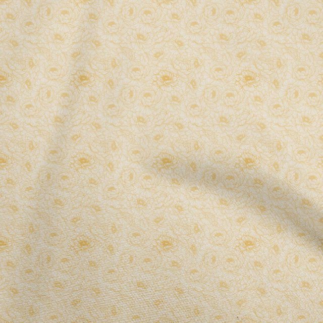 oneOone Cotton Silk Pale Yellow Fabric Floral Sewing Craft Projects Fabric Prints By Yard 42 Inch Wide