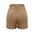 thumbnail image 4 of Timegard Womens Lounge Shorts Cotton Linen Elastic Waisted Drawstring Summer Loose Shorts with Pockets, 4 of 5
