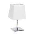thumbnail image 1 of Simple Designs Mini lampe de table chromée avec abat-jour carré en tissu Empire, 1 of 9