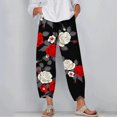 thumbnail image 2 of Pantalons d'Été Décontractés pour Femmes avec Poches et Imprimé, 2 of 5