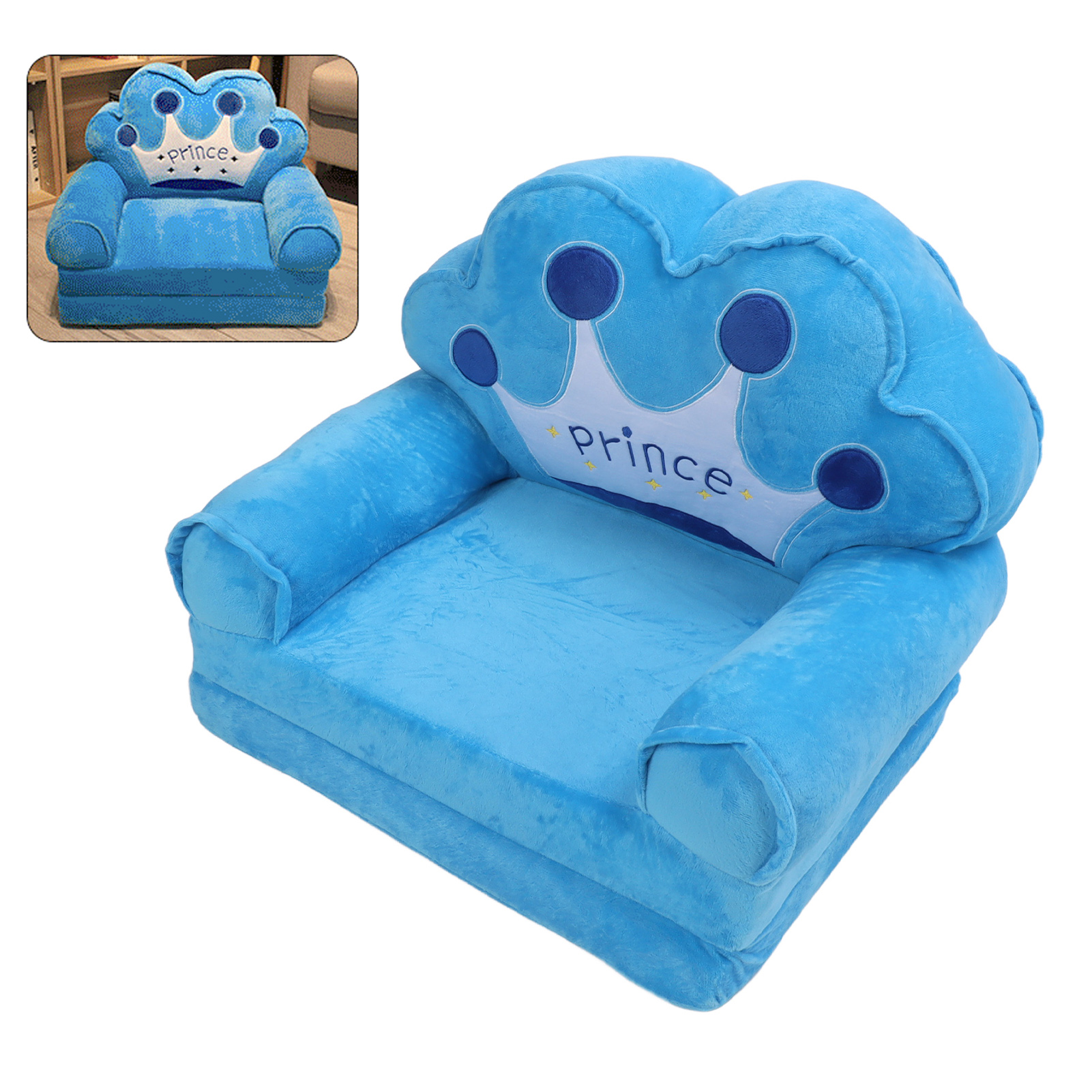 Cartoon Lounger Sofa Princess Toddler Sofa For Kids, Foldable Sofa Bed