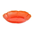 thumbnail image 1 of Tauxra Clear Patterned Lotus Edge Plastic Fruit Bowl Food Grade Serving Dish For Living Room Coffee Table, 1 of 6