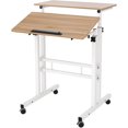 thumbnail image 3 of Chariot de Bureau Assis-Debout Mobile Rehausseur Table Debout Poste de Travail Bureau Mobile Hauteur Réglable Assis-Debout Bureau de Bureau, 3 of 4