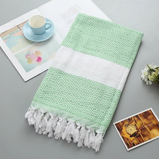 Last Chance Violete Cotton Absorbent Large Size Bath Towel European And Knitted Striped Fringed Turkish Sand