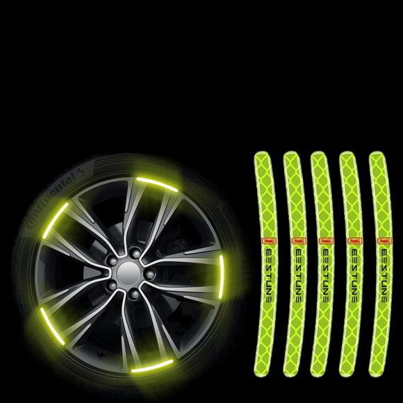 20 sheets of car wheel reflective stickers safety luminous reflective strips - Bestune (set)