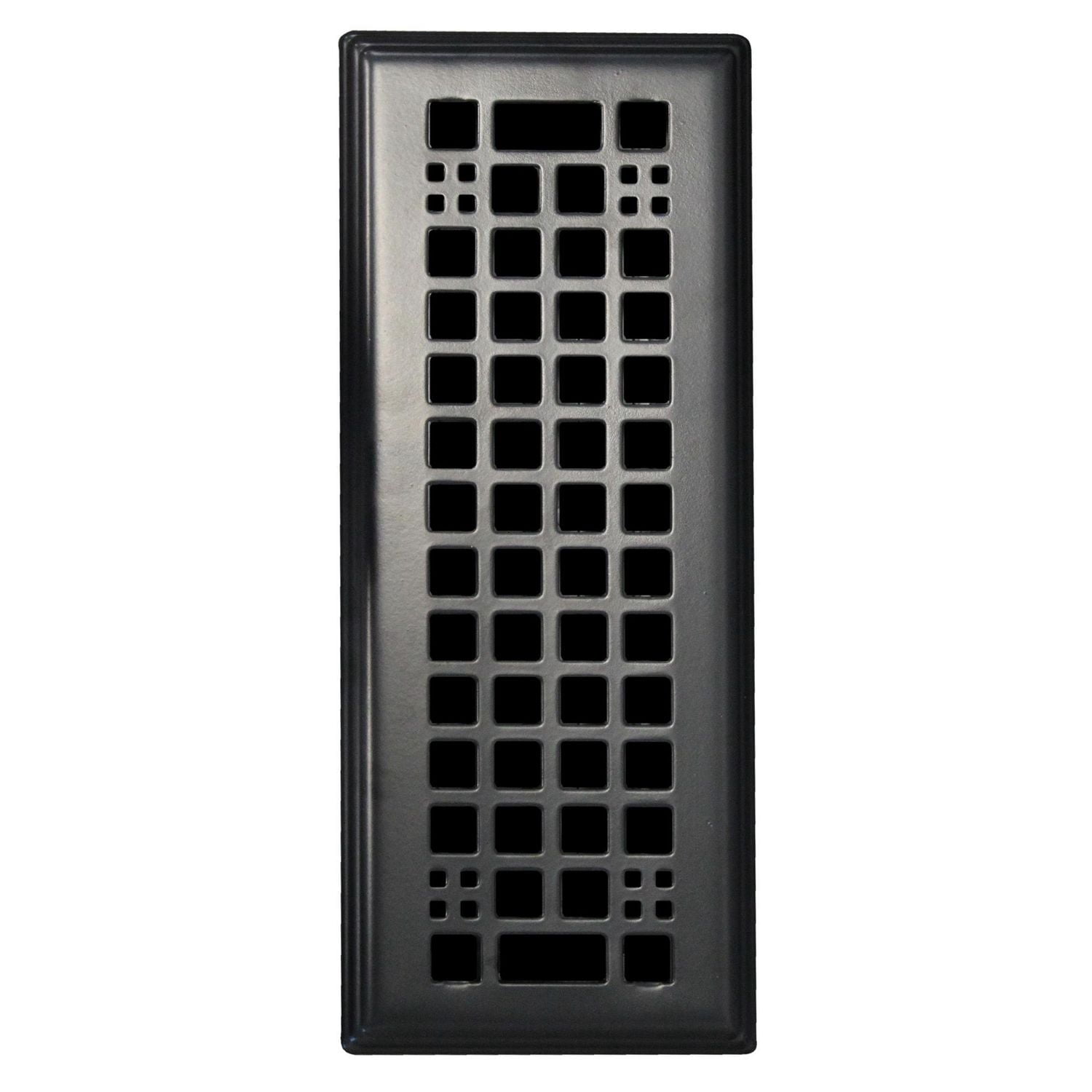 Grille de ventilation en fini noir mat bord biseaute Egg Crate 3 po x 10 po de Floor Choice