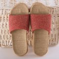 thumbnail image 4 of Pantoufles pour Femmes Mode Confortables en Coton et Lin Antidérapantes, 4 of 9