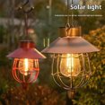 thumbnail image 3 of Shengyu Solar Hanging Metal Solar Pendant Edison Bulb Design, Easy Hanging, Openwork For Gardens, Courtyards, Patios, Trees Red Rust, 3 of 6