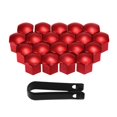thumbnail image 2 of S SERENABLE 40 Pieces 17mm Deep Wheel Chrome Bolt Center Cover Tyre Screw Cap Decor Red, 2 of 9