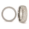 thumbnail image 4 of Mens 8mm Titanium Brushed and Polished Band Ring, 4 of 4