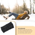 thumbnail image 4 of Bandeaux Automne Coupe-Vent Tête Élastique Multicolore Bandeau Large Réglable Accessoires Cheveux pour Filles Noir Gris Foncé, 4 of 6