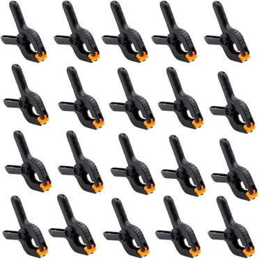 Ergonomic Design, Adjustable Mini Spring Clamps With Swivel Pads Protecting Delicate Surfaces, 20 Pcs Perfect For Art Projects And Diverse Crafting Needs