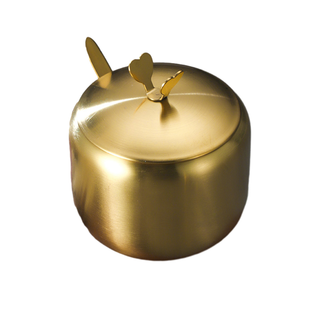 Bol à Sucre Pot à Épices pour Café Thé Gadgets de Cuisine Grand Récipient à Assaisonnement Design Intégré Fournitures de Cuisine Pot à Assaisonnement Or type 1 L