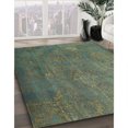 thumbnail image 3 of Ahgly Company Tapis d'Intérieur Lavables en Machine Traditionnels Vert Olive Foncé, Carré de 4', 3 of 7