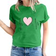 thumbnail image 2 of Pisexur T-shirt de la Saint-Valentin Haut T-shirt de la Saint-Valentin pour Femme Amour Imprimé T-shirt à Manches Courtes Haut à Manches Courtes Col Rond Haut/chemise, 2 of 5