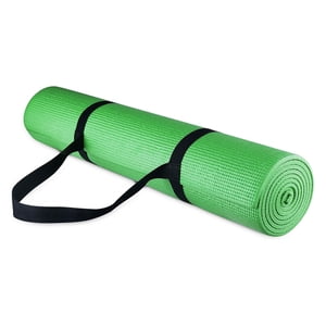 Fitvids 1/4-Inch Tapis de yoga à haute densité, épais et non glissant, avec sangle, vert