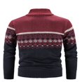 thumbnail image 4 of Cardigan pour Homme à Fermeture Éclair Intégrale, Col Montant, Coupe Ajustée, Chandail Tricoté Décontracté, 4 of 5