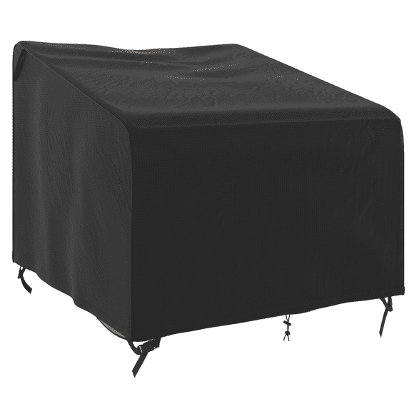Mainstays 40" x 45" x 34" Black Oversized Patio Chair Cover With Buckle Closures