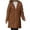 Coffee, variant on LOVZFMLL Jackets for Women Ladies' Trendy Solid Color Zipper Hooded Loose Medium Long Plush Jacket