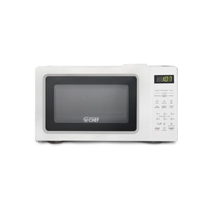 COMMERCIAL CHEF 0.7 Micro-ondes de pied cubique avec 10 Niveaux de puissance, Micro-ondes avec poignée de traction, 700W Micro-ondes de comptoir jusqu'à 99 Minuterie et affichage numérique, blanc