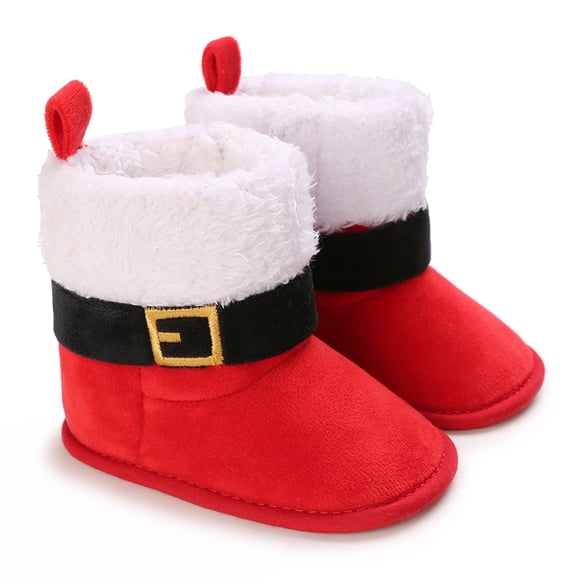 Infant Baby Toddler Shoes Boots Anti-slip Warm Slippers Socks Christmas theme
