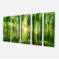 thumbnail image 2 of Tableau moderne imprimée sur toile Design Art Foret avec rayons de soleil, 2 of 3