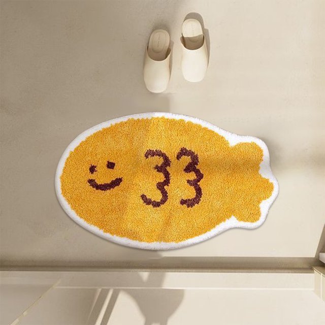 TopLLC Bathroom Rugs, Rugs for Living Room, Area Rug, Bath Mat Special Shaped Imitation Wool Taiyaki Small Floor Mat Household Bathroom Mat Bathroom Absorbent Non Slip Floor Mat floor mats