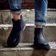 thumbnail image 2 of All Seasons Men's Ankle High for Men Formal Boots Fashion Leather Thick Mens Zip Mens Winter Soled Labor Protective Work Support Men Slip on Shoes for Comfortable Footwear Mens Zip, 2 of 9