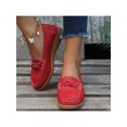thumbnail image 4 of Innerwin Mocassins pour Femmes à Enfiler Plats Bout Fermé Légers Mocassins Conduite Travail Rouge 8.5, 4 of 6