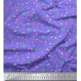 thumbnail image 1 of Soimoi Modal Satin Fabric Dot,Leaves & Bird Cartoon Decor Fabric Printed Yard 42 Inch Wide, 1 of 3
