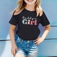 thumbnail image 2 of Pyjama Décontracté pour Enfants Motif Lettre Imprimé Multicolore Col Rond Manches Courtes Grandes Filles Soutien-Gorge Intégré Camisoles Manches Courtes Chemises Filles Manches Longues Chemise de Pâques Filles Filles Athlétiques, 2 of 4