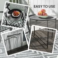thumbnail image 4 of Outsunny 18" Outdoor Side Table with Removable Tray and Folding Legs, Black, 4 of 10