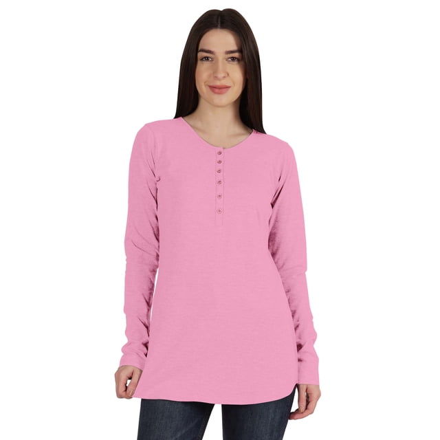 Inkmeso Tshirt With Buttons Jersey Tee Long Sleeve Top For Women