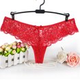 thumbnail image 3 of Birdeem Culotte String Femme Mode Aguichant Dentelle Fleur Gaze Transparente Nœud Taille Basse G-String Pantalon Culottes String, 3 of 3