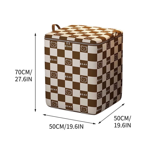 Large Capacity Clothes Storage Bag with Zipper Closure for Quilt and Bedroom Organization